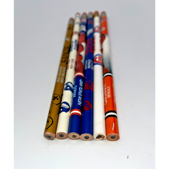 Lot of 6 Vintage NFL & Baseball Football Teams Pencils Unsharpened RARE - Picture 4 of 6